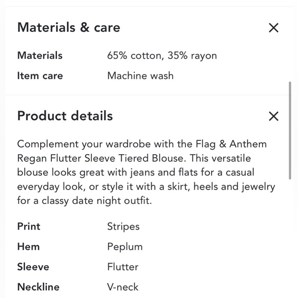 COPY - Flag and Anthem Regan Flutter Sleeve Tiered Blouse - Picture 6 of 7